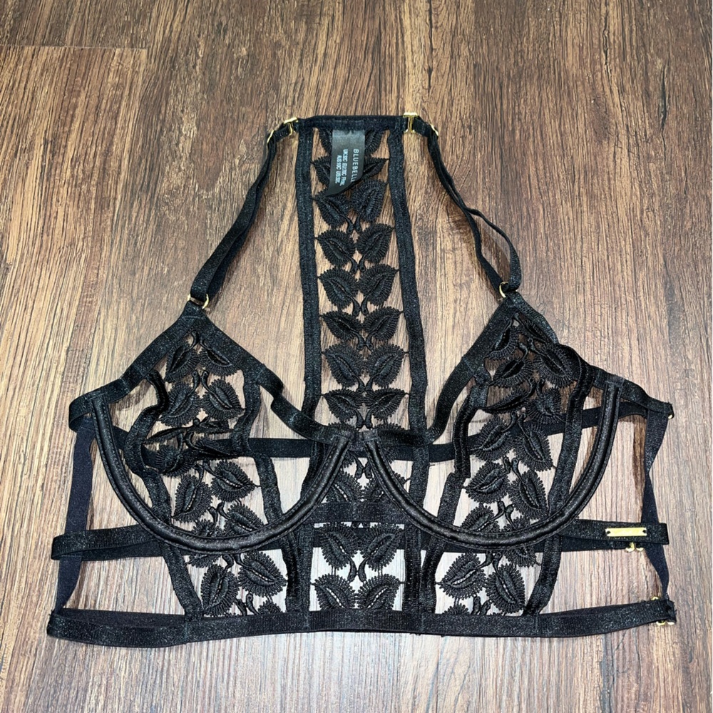 Bluebella Black Floral Lace Bralette